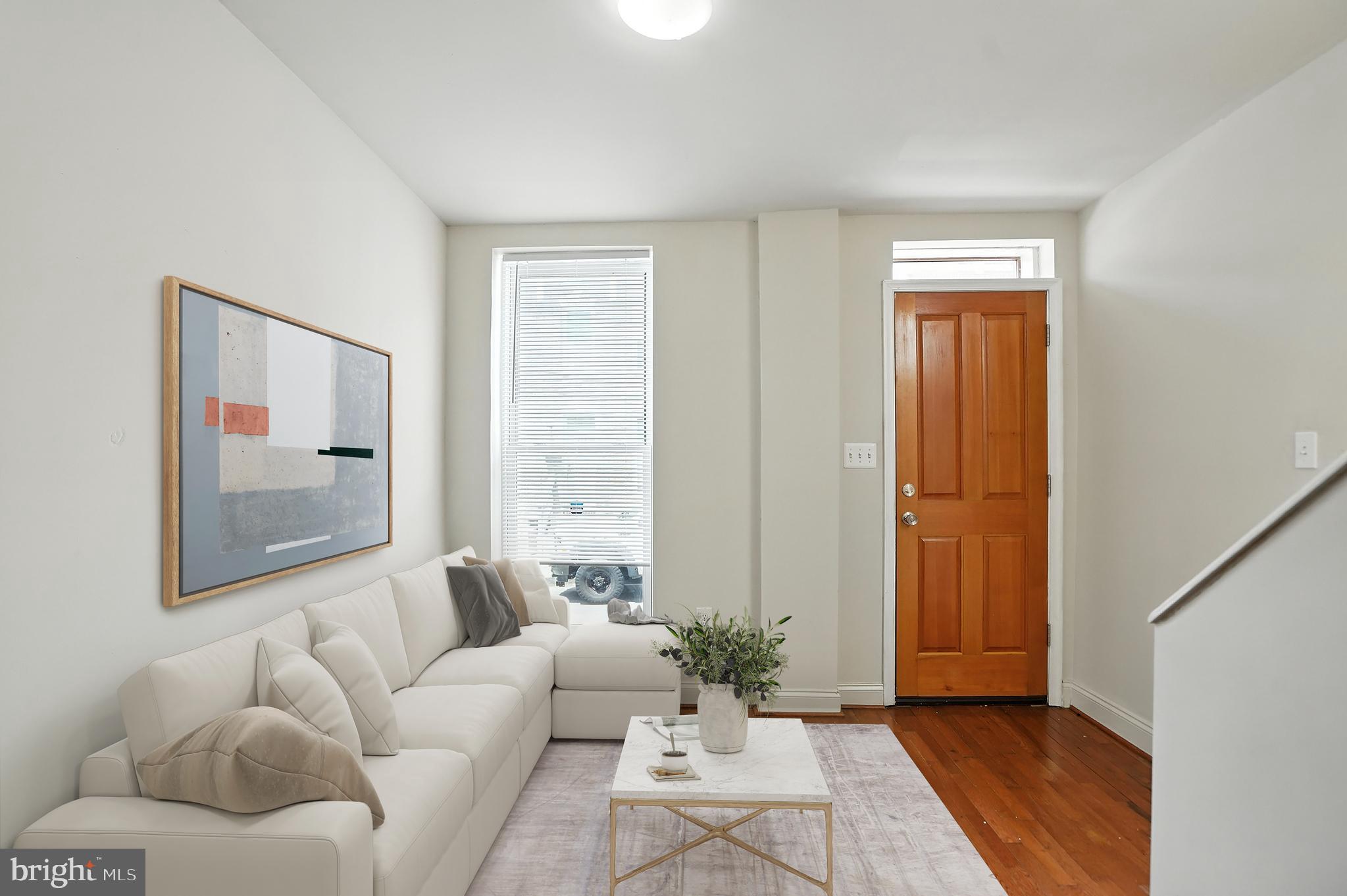 Step into this beautifully updated brick front rowhome where original hardwood floors greet you with warmth and character. The inviting living room offers the perfect space to entertain, while the updated kitchen features granite countertops and plenty of cabinetry for all your storage and prep needs. Just off the kitchen, a versatile bonus room can serve as a formal dining area or additional living space—ideal for your lifestyle. A full bathroom with a custom-tiled tub/shower combo completes the main level. Upstairs, you’ll find two bright and spacious bedrooms, each with access to its own beautifully finished full bathroom, providing comfort and privacy. The lower level is clean, unfinished, and ready for your personal touch—whether it's extra storage, a home gym, or future living space. Enjoy summer BBQs and outdoor fun in the fully fenced backyard. Conveniently located near Route 40, I-83, Greenmount Avenue, and just minutes from local shops, restaurants, and amenities—this home offers both charm and convenience! Can be sold as a package deal for $1,500,000 with the following properties 426 E. Federal St, 432 E. Federal St, 438 E. Federal St, 440 E. Federal St, 454 E. Federal St, 456 E. Federal St.