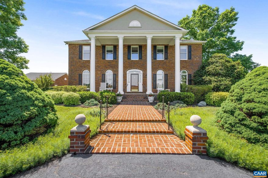 Bello Corte is a 36-acre retreat in the heart of Keswick, ideally sited to take in sweeping views of the Southwest Mountains. The stately brick residence offers over 7,000 finished square feet with a gracious center hall, formal living and dining rooms, a spacious kitchen with breakfast area, a cozy family room with fireplace, and a light-filled sunroom.  Upstairs, the primary suite includes an adjoining flex room?ideal as an office, nursery, or private sitting room?alongside two additional en suite bedrooms. A fourth bedroom is located on the top floor, or the finished walkout lower level can be configured to serve as a fourth suite, offering excellent flexibility.  The lower level is perfectly suited for entertaining, complete with a fireplace, bar, gym, and expansive open space. Outside, enjoy multiple patios, mature landscaping, and a nearly acre-sized, spring-fed pond stocked with bass and crappie.  Two detached garages provide space for up to five vehicles, workshops, or hobbies?one outfitted with a lift for additional parking or car maintenance. Recent renovations and updates complement the home?s timeless appeal and turn-key condition.  Just 4.5 miles to Keswick Hall and less than 10 miles to Charlottesville city limits.,Fireplace in Basement,Fireplace in Bedroom,Fireplace in Living Room