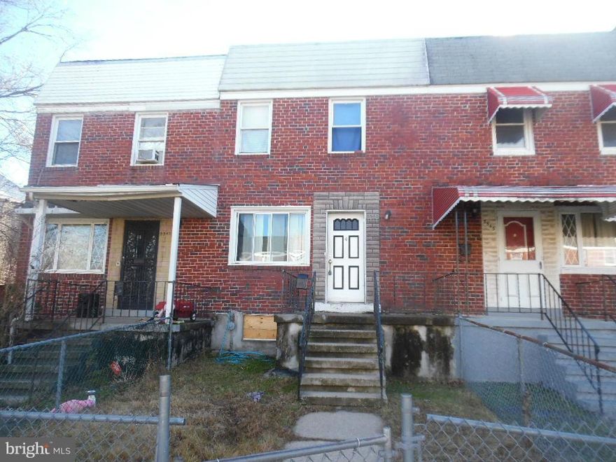 Great opportunity to own this value-priced townhome! Enjoy spacious room sizes, separate dining room. Put your finishing touches on the basement for additional living or storage space. The fenced yard is perfect for warm weather relaxation and entertainment. Convenient location just a short drive to downtown Baltimore.