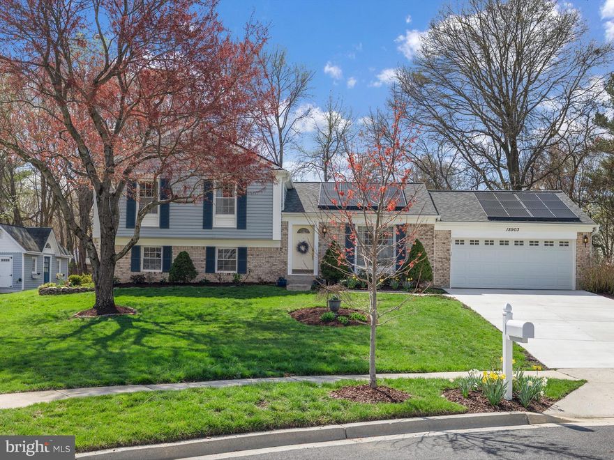 Welcome to 15903 Ann Arbor Court, a beautifully maintained 3 bedroom, 2.5-bath split level home located on a quiet cul-de-sac in the nightly sought after Mitchellville East community. Offering over 1, 700 square feet of living space and situated on a spacious 0.26-acre lot, this charming property features a serene backyard that backs to mature trees, ensuring both privacy and tranquility.

Upon entering, you’ll be greeted by a bright, open layout that showcases low maintenance wood floors, elegant chair rail moldings, and upgraded finishes throughout. The main level includes a cozy living room,  a formal dining room, and a renovated kitchen featuring granite countertops, sleek appliances, and ample cabinetry. Grow herbs and watch the nature through the garden window in the kitchen. The dining room has sliding doors that lead to a backyard trex deck and stone paver patio-ideal for relaxing and entertaining. Open the oversized awning for privacy and shade.

Upstairs, the expansive primary suite serves as a peaceful retreat, complete with plush carpeting and en-suite bath. Two additional generously sized bedrooms and a full bath round out the upper level. The lower level offers a spacious family room with custom built-ins and a wood burning fireplace. Use the bonus room with a walk out for a sizeable home office. Laundry and utility half bath is also on this level.

Outside, enjoy beautifully landscaped gardens, a large deck perfect for summer gatherings, an adorable She-Shed and a two car garage with additional storage. Conveniently located near major commuter routes, shopping, and dining, this home is a gem. Watch the live action video under virtual tours!

Roof replaced 2021, energy saving solar in place. 

Take action now to own this exceptional property. Showings begin Saturday, April 5th, schedule your tour  today. **Offer deadline Monday, 4/7/25 at Noon