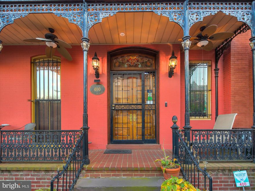 Broker's OPEN 11/7 from 11:30AM -1:30PM. One of a kind home with stunning features. Currently a Bed and Breakfast with grand residential appeal. Main house has 6BR/6.5BA on 3 levels plus large lower level. Fully equipped carriage house with 3BR/3.5BA on 3 floors. PKG for 4+ cars. Situated in historic Mt Vernon Square. Blocks to Metro & City Vista with retail, dining and entertainment.