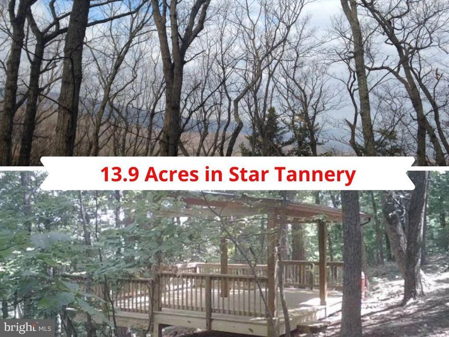 Beautiful mountain views. Two separate adjoining lots 5 and 8.9 acres for a total of 13.9 acres. Adjacent to Camp Paddy Run and near George Washington National Forest. Decks on lots to enjoy to scenic views. Both building acreage EA with expired 3-bedroom percs, state road just minutes outside of Strasburg. Frederick County.