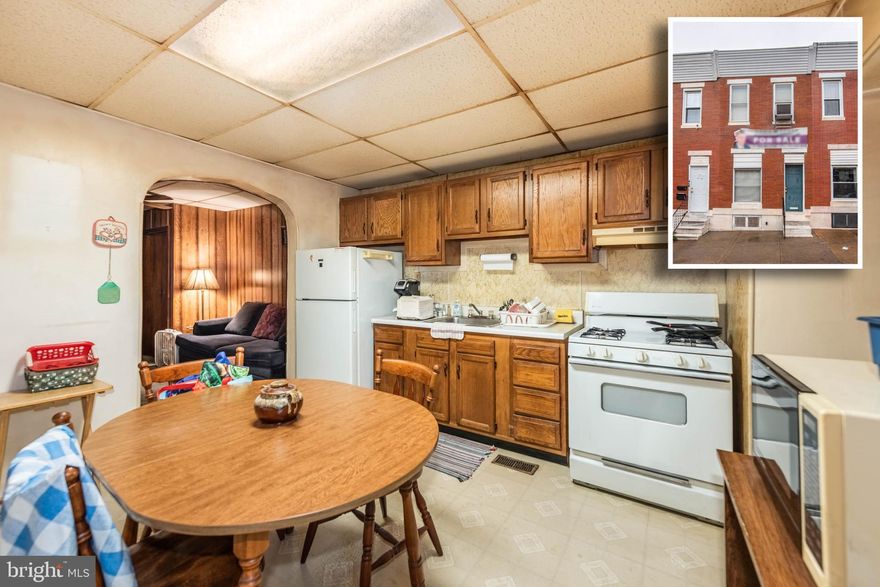 INCREDIBLE INVESTMENT OPPORTUNITY!  NON-CONFORMING 2 UNIT ROWHOME IN HIGHLANDTOWN!  Property has 2 one bedroom, 1 bath units and can either be kept as a non-conforming duplex or convert into a single family property.  Each unit has a spacious bedroom, living room, kitchen, and bathroom.  Full unfinished basement for storage and a rear patio that can be converted to a parking pad if desired.  Sold As-Is