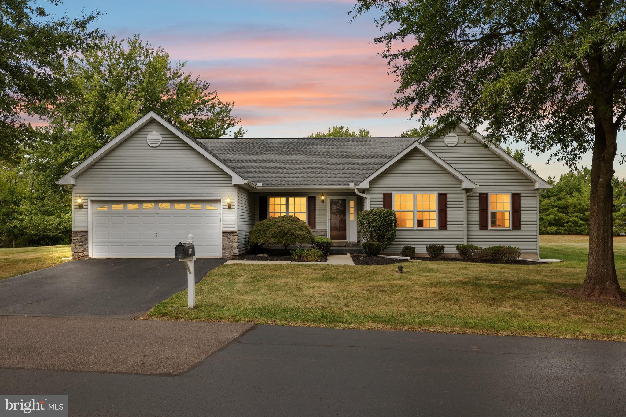 William Penn Villas - A Single-Story Gem! This charming single-story home is nestled in the desirable William Penn Villas, backing up to serene open space. *Welcoming Entrance* Step onto the stone front porch and into the inviting hardwood foyer that leads to an office or bonus room. *Open Concept Living* As you move through the foyer, you’ll be captivated by the open layout and a large hall closet. The living room boasts hardwood floors and vaulted ceilings, seamlessly connecting to the outdoor deck through sliding doors. This design allows for ample natural light and offers a peaceful view both inside and out! *Outdoor Oasis* Outside, revel in the privacy of your yard, which backs onto open space. The deck and paver patio are sheltered by Sunesta awnings, providing approximately 40 feet of coverage. Whether you prefer lounging in the shade or soaking up the sun, this space is perfect for entertaining guests or enjoying quiet mornings with your coffee. *Bright and Functional Kitchen * The eat-in kitchen features a bright bay window, generous counter space, a tile backsplash, under cabinet lighting and tile flooring, creating a seamless flow into the dining and living areas. You'll also have convenient access to the main floor laundry room. *Comfortable Accommodations* On the main level, discover a master bedroom equipped with a walk-in closet and a master bathroom featuring a double vanity, shower stall, and brand new faucets (not visible in the pictures). The additional two bedrooms can serve as guest rooms, a home office, or whatever you envision! *Ample Storage* Concerned about storage? Worry not! The expansive unfinished basement is ready to accommodate your downsizing needs or can be finished to your liking! *Prime Location* Conveniently located just minutes from shopping, dining, parks, and major roadways, this home embodies the essence of suburban living with easy access to 422! Newer roof, gutters and flashing 2023 and more! Please see the attached list with over $30,000 in upkeep!