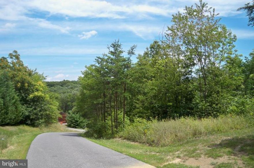 This 2.84 acre wooded home site in Weber Heritage with pretty view and driveway cut in. Subdivision offers paved roads and underground utilities and also has a nice community area with a large pond.  It's an ideal location for your new home -- Close to downtown Berkeley Springs and I-70 . Not far from the new hospital .