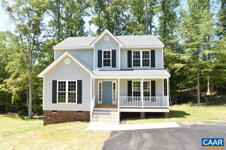 TO BE BUILT in Louisa just 9 miles to Exit 148 for easy access to Charlottesville and Richmond. The Malibu model has an open floor plan with laminate flooring throughout the main level leading to the kitchen with stainless appliances, 2x6 island, tier 2 cabinets, 36" upper cabinets with crown molding leading to the rear deck. The first floor primary had a new upgraded primary bath with double vanity. Upstairs are 3 bedrooms, convenient laundry and pull down attic stairs for storage. Exterior upgrades include front porch with 8" stained columns, craftsman front door, vinyl porch railings, shake in 2 sections and wide window trim instead of shutters. Ask about seller paid closing costs of $7,500. STILL TIME TO MAKE COLOR SELECTIONS FROM THE BEGINNING! Fall completion. Photos are of a similar completed Malibu model.,Formica Counter,Wood Cabinets
