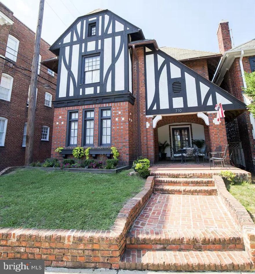 Priced well below assessed value. Historic Grand Tudor Home... used as a high producing Airbnb for last the 11 years.  Can be sold mostly furnished.  Full basement is flex space or ready for your own improvements as an owners/ caretakers unit. Huge front door (40 in) leading to a grand foyer.