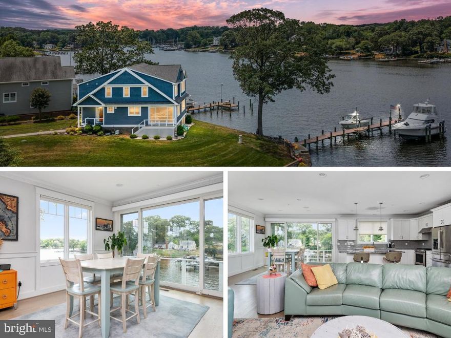 Beautiful Waterfront Home is now Active and ready for new owners!  This Home was constructed in 2016 and is everything you have been waiting for, and even comes with a 2 Car Garage & an Extra Lot for additional Water Frontage.  No expense was spared.  This Home has 95 feet of New Rip-Rap on the additional Lot, and a Bulkhead surrounding the rest of the Waterfront.  As  you walk into the Home from the meticulously landscaped walkway, Notice the panoramic views of the Bodkin Creek.  The Waterview continues in almost every room of the Home, including all of Bedrooms.   Although the view is breathtaking, the House has so much more to offer, including 5 inch White Oak flooring on the Main and Upper floors, Plantation Shutters, Wainscoting, 2-Piece Crown Molding,  Quartz Countertops, Cabled Railings, & Waterfront Balcony. Home has Upgraded Construction and Energy Savings features including Upgraded Windows to withstand winds of 100+ Mph, 2x6 Framing, Double Sealed Insulation, & Dual Zoned HVAC, along with Smart Home Convenience Features such as a C4 Security System, Smart Light Switches, Electric Motor Blinds that can be connected to your Phone, Shielded Cat-5 Cable throughout, and High-end Klipsch built-in Speakers throughout.  The list of features to this Home are endless!!!  Located Minutes from Annapolis, Fort Meade, and Chesapeake Bay Bridge.