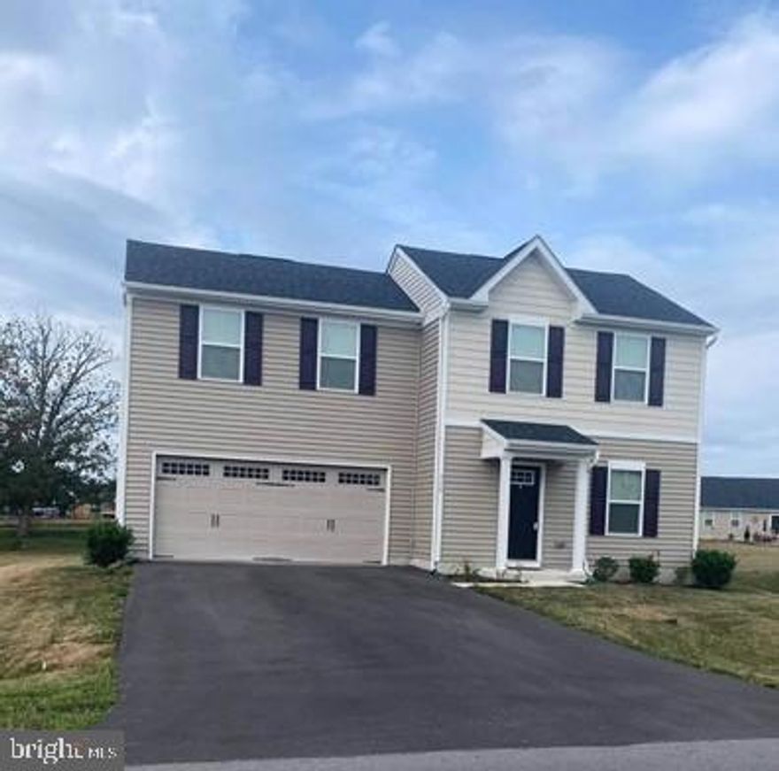 SELLERS HAVE A VERBALLY ACCEPTED OFFER.
Almost new Colonial in Chandlers Glen just minutes from the VA line.  This home features 3 bedrooms, 2.5 bathrooms, upgraded white kitchen cabinets with stainless appliances and island,  laundry room on upper level,  walk-in closet in hall, two car garage and spacious backyard.  This community offers a walking path, tots playground and dog park and is close to both Amazon and P&G.  Carpets just cleaned-please remove shoes when entering!