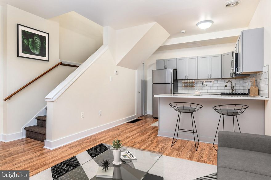 Great 1 bedroom/1 bath bi-level apartment  in Northern Liberties on the first and second floors of a former 15' wide rowhome. Open living room and kitchen are located on the lower level, with a very spacious bedroom, bathroom, and walk-in closet on the upper level. This apartment is totally renovated. New carpet, engineered wood flooring, new kitchen cabinets and appliances, new bath, new washer and dryer and virtually staged. Ideal location - less than two blocks from Il Cantuccio, Honey's, Federal Donuts, Silk City and North 3rd. A short walk to the Piazza. Just steps from the #43 bus running east and west and the #57 running north and south. Walk score 97. Bike Score 95. Transit score 79

Rent is $1530.00 /month. Managed exclusively by Landlords. No third party management. June 1 occupancy.
Sorry no pets. 

Floor Plan/Unit Features
* Dishwasher
* Air Conditioning
* High-efficiency Washer/Dryer in Unit
* Ceiling Fans in Living Room and Bedroom
* Individual Climate Control
*Laminate Wood plank floors on both levels
* Gas stove
* Microwave
* Refrigerator
* Large Walk in Closet
* Cable/Satellite Available
* Gated entrance
* Common area back yard entertaining and bike storage