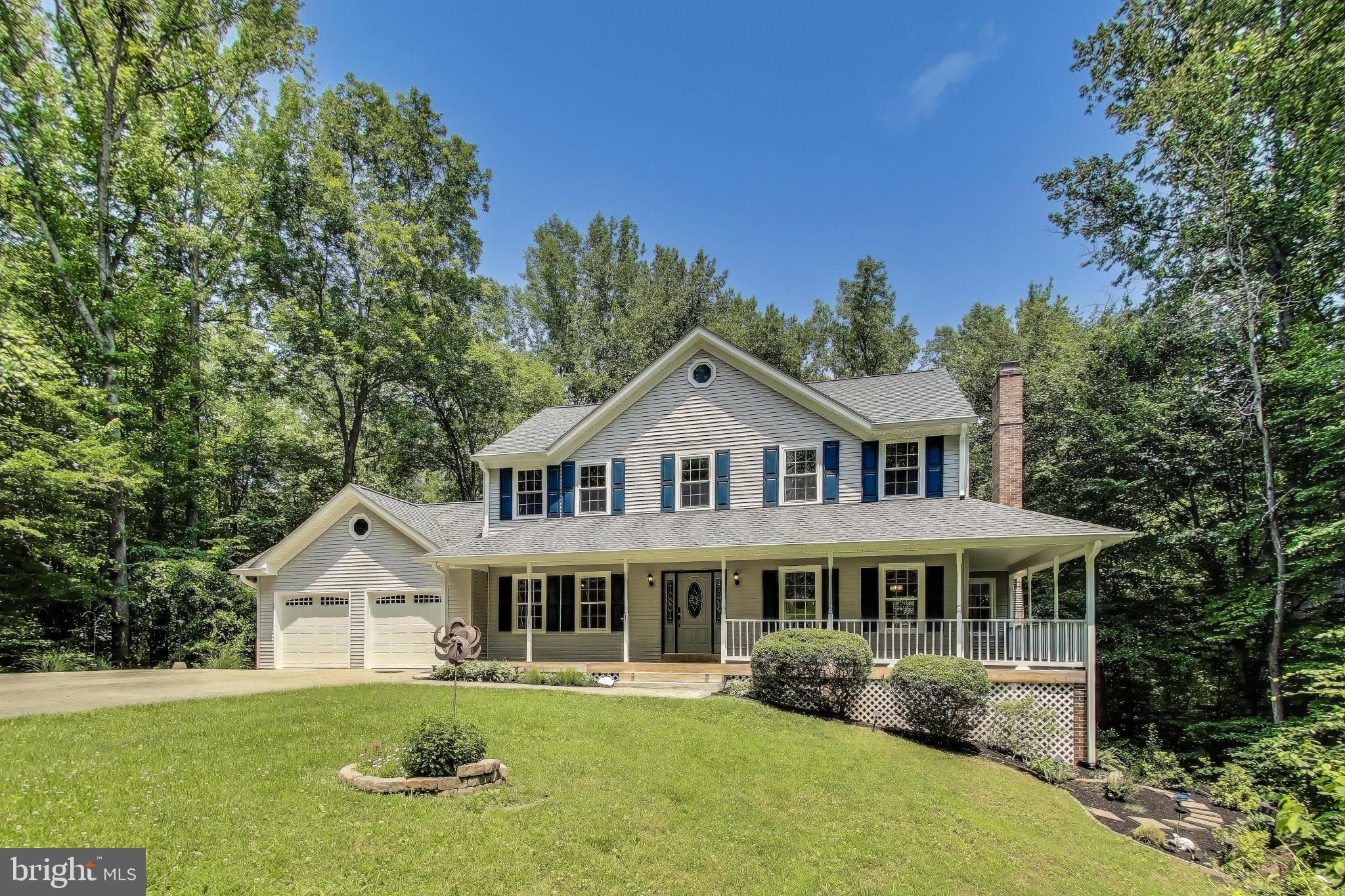 Privacy, Upgrades, and Top Schools – All in One Package! This beautifully updated 3-level Colonial is situated on a 3.55-acre private lot in a quiet cul-de-sac setting, backing onto mature trees in a serene community with a private lake. Interior Features: Hardwood floors, luxury vinyl plank & ceramic tile throughout, freshly painted with recessed lighting throughout, updated kitchen & baths, walk-out unfinished basement with a partially completed full bathroom (50% finished with plumbing & tub/shower installed), newer zoned HVAC system for energy-efficient comfort, Kitchen Highlights: granite countertops & brand new stainless steel appliances, double smooth-top oven, built-in microwave, and French-door fridge with ice & water dispenser, recessed lighting & ample cabinet space, breakfast area with Pella sliding glass doors leading to rear deck - Living Spaces: living room with hardwood flooring & recessed lighting, step-down family room with brick wood-burning fireplace, formal dining room with chair molding & hardwood flooring, updated powder room on main level - Primary Suite: hardwood flooring, ceiling fan, and large walk-in closet, attached en-suite bath - Exterior Features: covered front porch, two-tier deck overlooking private wooded lot, new roof, siding, and large gutters/downspouts, new double-pane, double-hung windows, newer garage doors, long paved driveway with ample parking area - Community & Location: private lake community with low HOA fees, quiet cul-de-sac for added privacy and safety, convenient location close to commuter routes, Northern Calvert’s highly rated schools