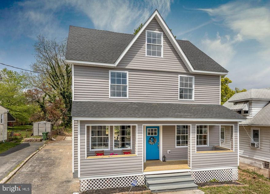 Welcome to this large fully renovated Colonial with beautiful. new features. This home was fully gutted and rebuilt.  Home features an Owner Ensuite with a spa-like bathroom including a rain shower, dual sinks, bright natural light, walk-in closest.  The main floor features an open floor plan with large space, lots of large windows with natural light.  This space is large enough to add a Den or formal dining room. The kitchen has a beautiful Islan, stainless steel appliances, pantry, and powder room.  This area also has a large slider that leads you to your new deck with the opportunity to expand.  Have coffee on the large covered front porch.  Electric, plumbing, appliances, HVAC, ducts, windows, roof, drywall, staircases, flooring all new.  Concrete garage pad in the back ready for a garage or a parking pad.  Fully permitted home.