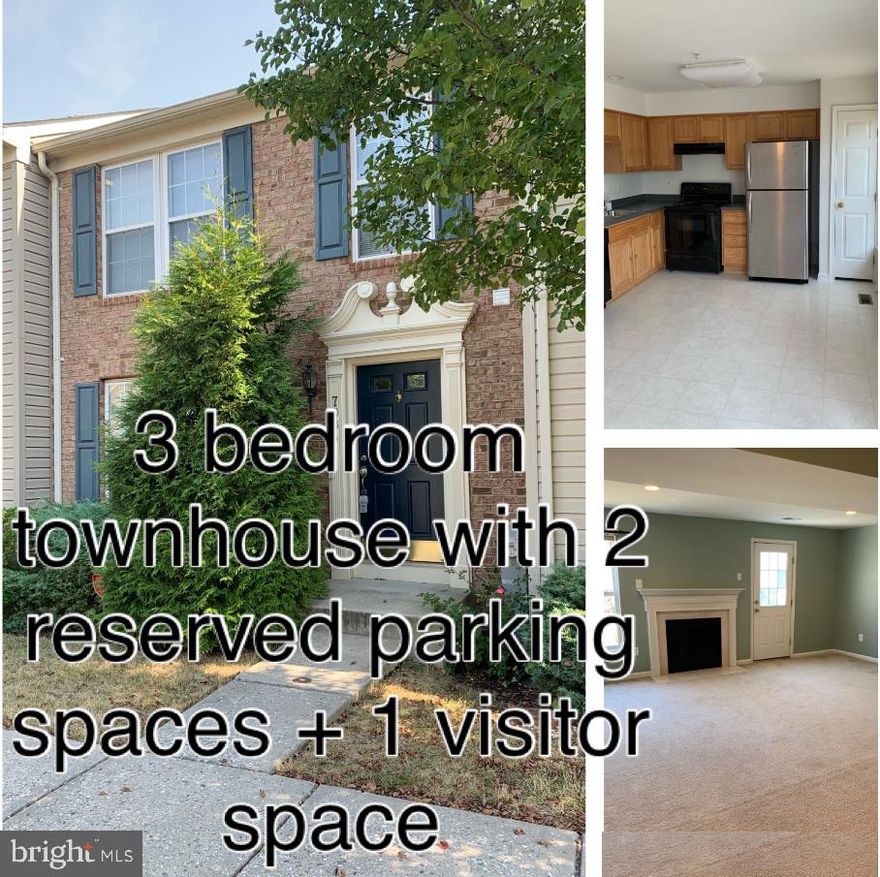 Move in Ready and Pet Friendly! Howard County Schools! Rent includes: lawn service & 2 parking spaces + 1 vistor parking pass. $55 application fee pp over 18. Smoke Free, House trained pets considered with $500 pet deposit. Vouchers Welcome. Multi year lease ok. Credit = 600+, Income $72,600 or more.   Move in date must be within 30 days of application date. Well maintained 3 bedroom 2 1/2 bath townhome with easy commutes to Baltimore or DC.  Entertain in finished walk-out basement with gas fireplace. Master bedroom boasts huge walk in closet.