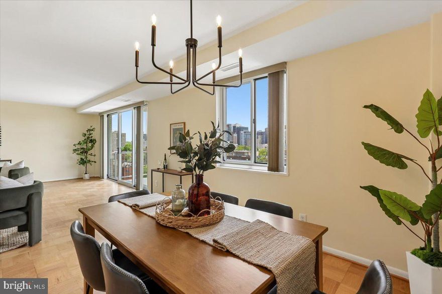Expansive views, natural light, and an exceptional layout define this spacious corner one bedroom residence at the Whitehall in Bethesda.

A sun filled living room opens to a private balcony overlooking treetops and the skyline, with a large separate dining area that creates an easy flow for everyday living and entertaining. The updated kitchen features shaker cabinetry, granite countertops, and generous workspace, while the oversized bedroom offers space for a king bed and excellent closet storage.

Set on seven landscaped acres, The Whitehall offers a full service lifestyle with concierge, on site management, outdoor pool, fitness center, clubhouse, and ample guest parking, with all utilities and parking included in the condo fee. Ideally located near the Bethesda and Medical Center Metro stations, NIH, Battery Lane Park, and the Bethesda Trolley Trail, with the shops, restaurants, and everyday conveniences of downtown Bethesda just a short stroll from your front door.

A corner unit with this type of view and in this condition is a rare find at the Whitehall, and even more so in downtown Bethesda at this price point. Welcome home.