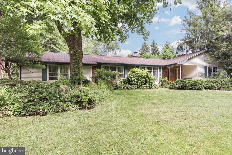 HOA fee of $695 includes slip at deepwater marina!  Lushly landscaped rancher with brick walkway & two car garage. Oak floors, double sided brick fireplace divides living room and family rooms. White kitchen with eat in counter.. Spacious back deck, detached screened porch. Full unfinished basement, 2 storage sheds. House needed 3 new baths and kitchen.