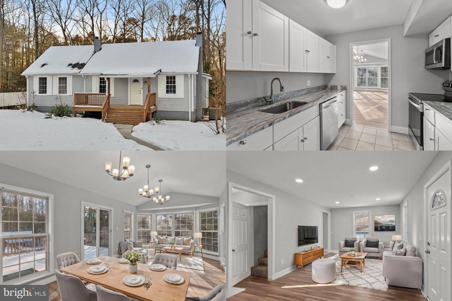 ***ASSUMABLE MORTGAGE FHA 3.25% with low Down Payment! 
Discover your private retreat in this lovely home surrounded by trees, offering unparalleled serenity and charm! Nestled on over 1 acre with no HOA, this fully renovated gem combines modern upgrades with natural beauty. Step inside to find new flooring and fresh paint throughout, 3 spacious bedrooms, and a versatile finished loft bonus room—ideal as a home office or playroom. The kitchen is a chef's dream, featuring granite countertops, stainless steel appliances, and classic white cabinets. Enjoy peaceful mornings in the stunning sunroom, bathed in natural light through its many windows. Outdoor living shines with a large deck perfect for entertaining and a charming front porch for relaxing. The oversized detached two-car garage includes an attic above, providing ample storage space for projects!

And here’s a rare opportunity: an assumable FHA mortgage at just 3.25%! Home is being sold as is.

Accepting Back up Offers