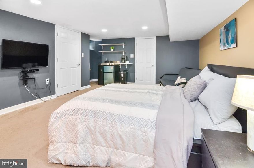 Available 9/5! Welcome to 5429 Hilltop Ave. A charming basement turned studio apartment, fully equipped and furnished. Gas, electric, water, trash, and even internet and cable included at an additional $150/mo. The unit also includes a full size washer/dryer, a renovated full bathroom, a kitchenette complete with mini fridge/freezer, kitchen sink, microwave, a 3 in 1 toaster oven/ air fryer, and coffee maker. Enjoy your own space with your own private side entrance. The unit comes fully furnished with a full sized bed, spare linens, large flat screen TV, a cozy dining table set, spacious closet space and much more. Windows allow for lots of natural lighting.  This space is perfectly located within 5 miles of several hospitals and universities, making it a perfect space for any traveling medical professional, visiting professor or student. Reach out today for more info!