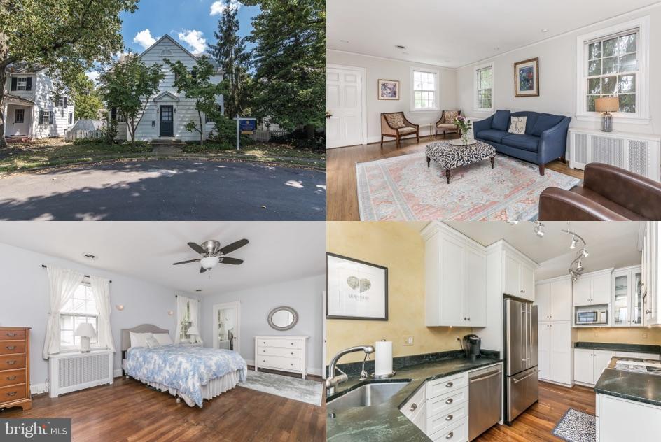 Spacious New England style colonial located on picturesque cul-de-sac. Original Hardwood floors throughout entire house, wood burning fireplace in living room, updated kitchen, and covered rear porch with large private fenced back yard with amazing gardens. Three large bedrooms on upper level. Garage! Easy access of the Homeland Lakes, shopping, restaurants and cultural sites.