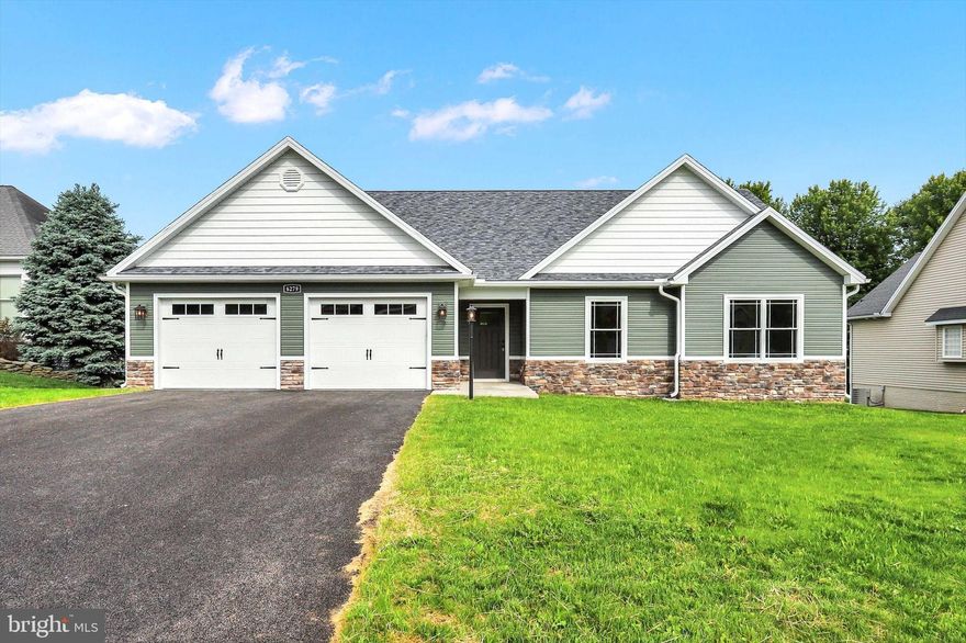 New Construction! ACCESSIBLE HOME--NO STEPS TO FRONT DOOR AND GARAGE! This 3 bedroom 2 bath home built by Comstock Homes is within award-winning Penn National Community. Home has 2,155 finished sq ft, in an established neighborhood. Granite countertops in kitchen and bathrooms, flooring is LVT in main areas. Bedrooms are carpeted. Tray ceilings in Great Room, Dining Area and Kitchen. Bonus room is on upper level of home. Efficient electric heat and central A/C. Lovely walkable community offers 36 holes of 4-star golf, outdoor pool, tennis/pickleball, yoga, community garden, hiking in Michaux State Forest, 40 + social clubs, restaurant/bar, and so much more! See Pro Shop for membership details.