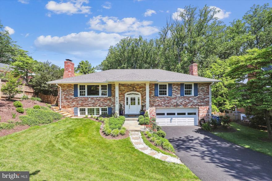 *OPEN SAT 6/1 and SUN 6/2 from 2-4pm!!*  *ABSOLUTELY STUNNING* 5BR/3BA home in sought-after Potomac Hills!  Step inside the light and airy foyer to discover tastefully updated modern features with an open floorplan in the living, kitchen, and dining areas of this beautiful home. The main level features a fabulous over-sized island kitchen, with high-end stainless-steel appliances including built-in drawer microwave, quartz countertops, a stylish mosaic glass backsplash and a farmhouse sink. Warm hardwood flooring and a wood-burning fireplace welcomes you with natural light flowing into the living, kitchen and dining rooms. Living and dining rooms feature custom, linen window treatments.  From the dining room, walk out to the lovely private sunroom overlooking the lush greenery in the backyard. Completing this level is the primary owner suite and two additional spacious bedrooms and two updated bathrooms.  Descend to the lower level and relax in the spacious family room with a wood burning fireplace. This level has two bedrooms, one could be used for an office area, both with access to the backyard. Beautiful, modern full-size bath on this level.  This home is meticulously maintained and it shows!  Large, two-space garage and separate area for laundry and storage. Nestled back on the lot with a lovely gated side path to the magnificent, landscaped, fenced backyard with firepit area and covered patio area. The lush greenery features seasonal perennials and bulbs throughout, and the quiet undeveloped woods of Pimmit Run Trail. Updates include new  roof, gutters, and French drains.  Conveniently located to GW parkway, Tysons, and major commuter routes and short walk to Highland’s Swim and Tennis Club.  Chesterbrook, Longfellow and McLean Schools!