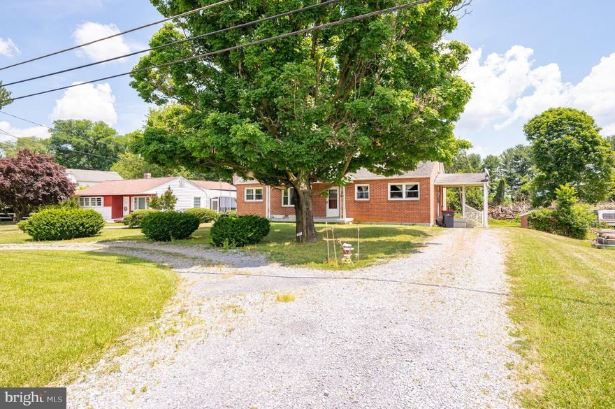 Beautiful 2-level brick ranch with 3 bedrooms and 2 baths located just 1 mile south of Berryville.    The attic space has been finished and can be used for an additional bedroom.  Family room. kitchen and dining area.   The unfinished basement with laundry has lots of room for creating more living space if needed.  There are 2 sheds in the rear yard for additional storage.
