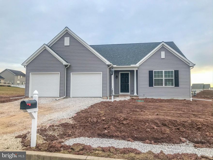 Build Job -  Linden Rancher by EGStoltzfus Homes.  Located in Fox Run Creek, Dover Schools. Home was built to buyer's specification.  Amenities include upgraded kitchen with gas range; Master bath with 5 foot show; LVP hardwood in foyer, family room and kitchen.  Additional door, plumbing and electrical upgrades.  Taxes based on land assessment only. Appraisers please read Agent Remarks.