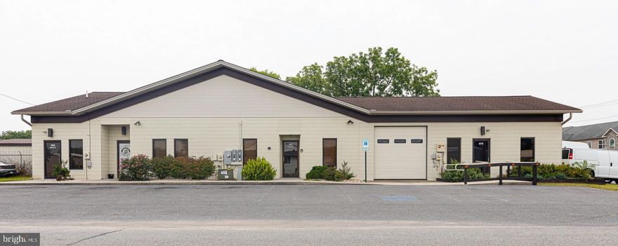 Multi-Suite Commercial Flex-Space Building at 965 Progress Road, Chambersburg, PA 17201, featuring four versatile units (953, 955, 965, & 975). Ideal for retail, office, or light industrial use with generous parking, individual entrances, and modern utilities. Strong traffic exposure, flexible layout options, and strong local accessibility perfect for growing businesses! The larger building’s size is 4,246 square feet and the detached garage at the rear of this building is 896 square feet.