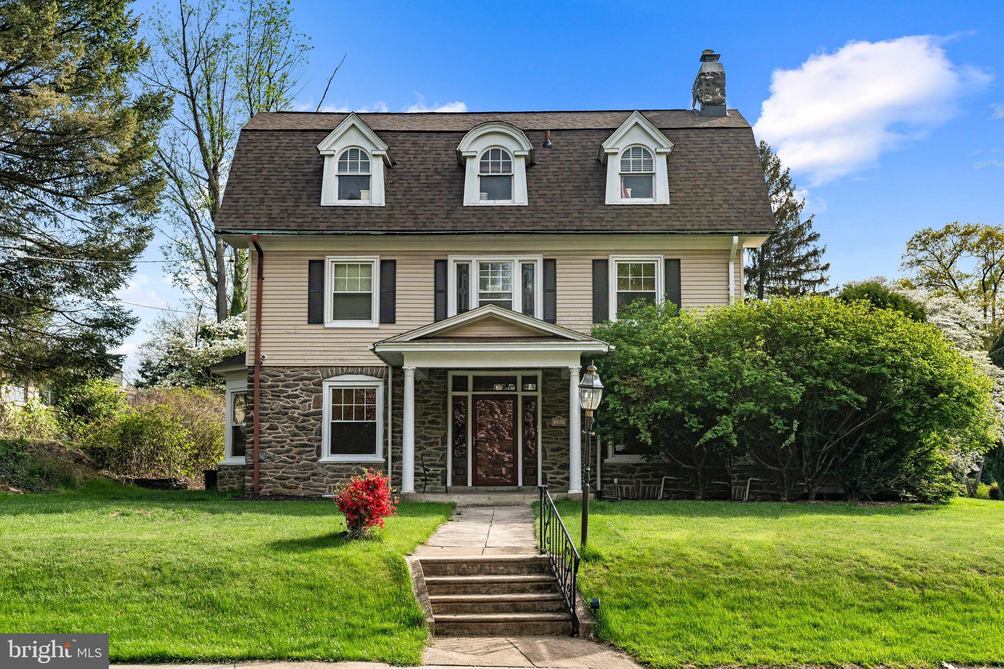 Welcome to this beautifully maintained center hall stone colonial that perfectly blends timeless elegance with modern updates! Featuring 5 sunny bedrooms and 2.5 bathrooms, this home offers generous living space and classic character throughout.
Step into the bright and spacious living room with a working fireplace adorned with original Mercer tiles, and enjoy the warmth of hardwood floors throughout the main living areas. The heart of the home is a large, updated kitchen that flows into a welcoming family room, perfect for gatherings.
Enjoy year-round relaxation in the enclosed sunroom/porch with radiant heat tile flooring, or head downstairs to a half-finished basement, offering extra space for recreation, hobbies, or storage.
**Recent updates include a new roof (2025) WITH WARRANTY**, ensuring peace of mind for years to come.
The property also features a detached garage with a spacious bonus living area above—complete with a sink, full bath, and private deck—ideal for guests, a home office.
Outside, you'll find an immaculate, large backyard, perfect for entertaining, gardening, or simply enjoying the serene setting.**Being sold as-is**