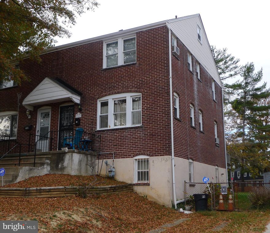 Property being sold as-is. This charming all brick home has 3 bed rooms and 2 full baths. Step inside to discover 4 spacious levels of living area with abundant natural light throughout (lots of windows). The charming floor plan offers a blend of comfort and convenience. You will find qualities such as real hard wood floors. The lower level has a laundry area with hook ups for your washer & dryer along with a utility sink. Exit the rear of home to the back yard deck or from the basement level. Having a fenced back yard and off-street parking helps add to the potential of making this an ideal property to call home. With its central location, this home provides easy access to local amenities and commuter routes to both the city and the county. Property is priced according to condition.