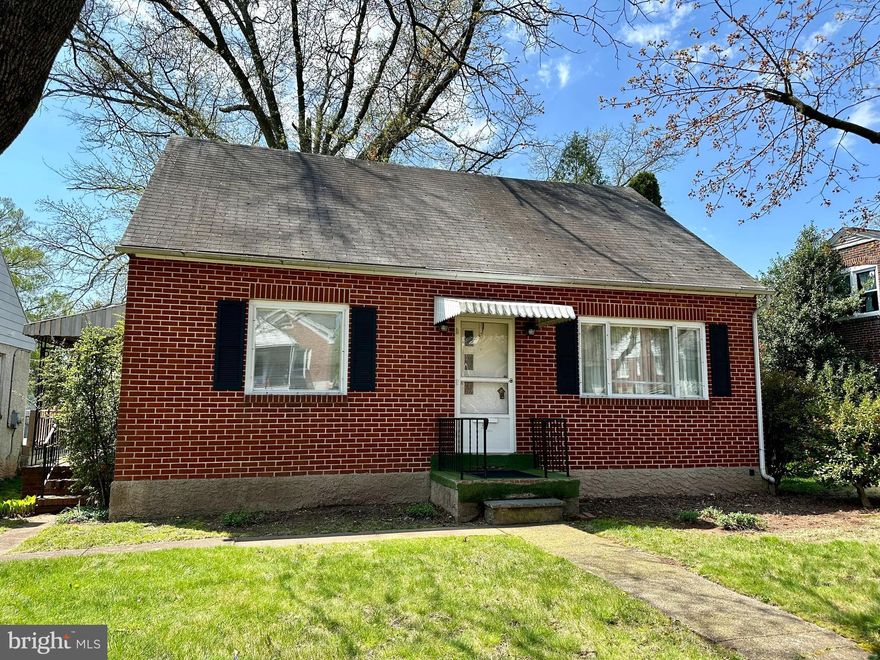 Love it, flip it, or rent it! The main floor of this brick Cape Cod home offers a spacious living room, dining room with built in cabinetry, kitchen, full bathroom, and 1 bedroom. Underneath the worn carpeting is hardwood.  The second floor offers 2 additional bedrooms and a half bath. The basement houses the mechanicals, laundry, and a 1 car garage. The back yard is spacious and there is a side porch for your enjoyment. This home needs work, and a new roof is urgently needed. Cash or a Rehab loan is needed. Home is being Sold As Is but has great potential. Buyer is responsible for all required municipal repairs. All offers are due by 5 PM on Friday, April 19.