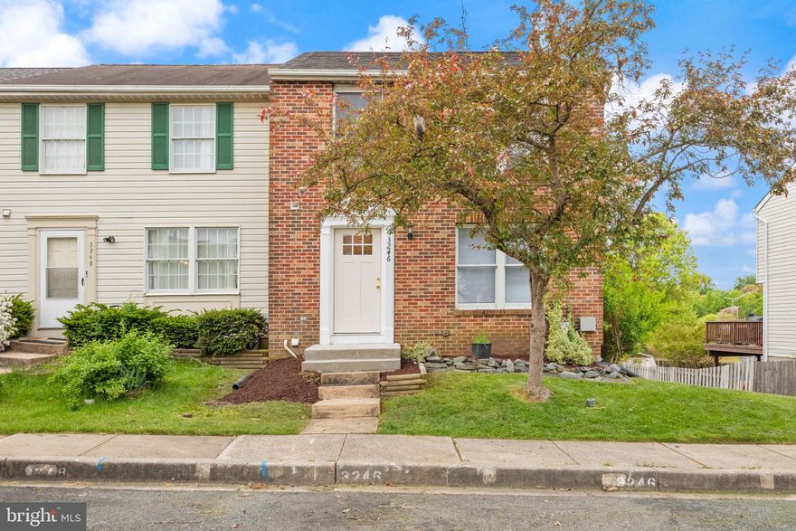 Welcome to 3246 Split Oak Ct, located in the desirable Box Hill South community. This brick-front end-of-group townhome offers 3 bedrooms, 2.5 bathrooms, and approximately 1,860 total square feet of well-appointed living space. The main level features updated flooring and a beautifully renovated kitchen complete with quartz countertops, stainless steel appliances, a stylish backsplash, and wood soft-close cabinetry. Upstairs, you’ll find three comfortable bedrooms and a fully renovated hall bathroom. The finished walk-out lower level provides additional living space with a spacious family/rec room and a full bathroom—perfect for entertaining, guests, or a home office setup. Step outside to a fully fenced backyard and enjoy the deck just off the kitchen, ideal for relaxing or hosting. Conveniently located near shopping, dining, and I-95, this home offers both comfort and accessibility. Don’t miss this opportunity!