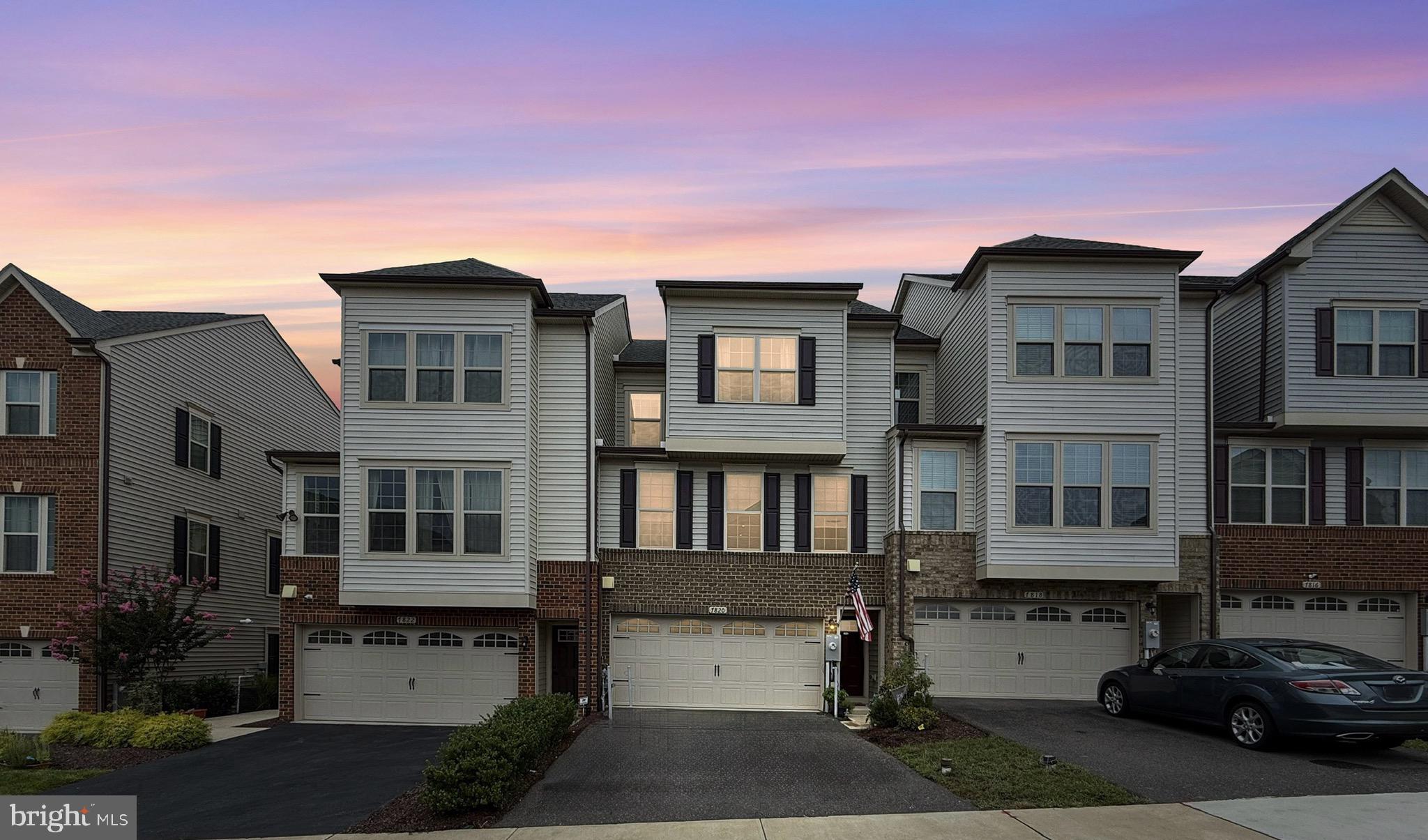 Welcome to this beautiful 3-bedroom, 2 full & 2 half bath townhouse with a spacious 2-car garage, designed for modern living and style. The gourmet kitchen features quartz countertops, stainless steel appliances, and upgraded cabinetry, opening to bright dining and living areas. A private patio with stone fireplace creates the perfect space for year-round entertaining. The primary suite offers a tray ceiling, walk-in closet, and spa-like bath with dual showers and vanities. Community amenities include a clubhouse with event space, fitness center, outdoor pool, walking trails, and playgrounds. Conveniently located near Fort Meade, BWI Airport, Amtrak, shopping, dining, and major routes including 295 & 95. Move-in ready with style, comfort & a prime location!