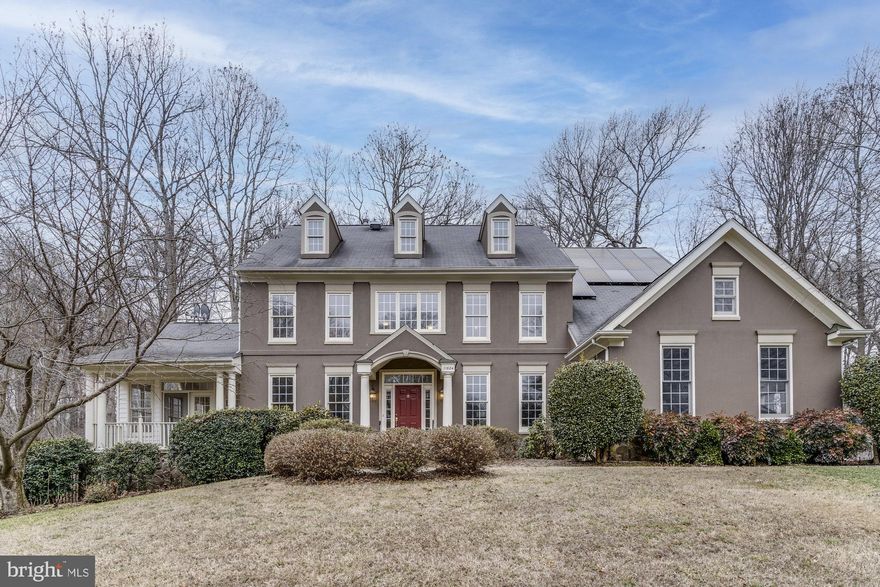 Stunning colonial home in the highly desirable community of Wynbern. This home features 5 bedrooms, 4.5 bathrooms, 4,715 square feet with its open concept plan allowing for natural light through the large windows. 2 car garage and driveway with ample room for cars. Main level boasts hardwood flooring, thoughtful details crown molding, chair railing, recess lighting and luxurious light fixtures. Foyer leads to formal living and dining rooms, gourmet kitchen, spacious family room, office, and sunroom. Upper level owner's suite has a spa-like en suite bathroom, sitting room with a three way fireplace. Three additional bedrooms, two full baths including a Jack and Jill. Finished walk-out basement with a recreation room, 5th bedroom, full bath, and unfinished storage space. Outdoor living on an expansive deck, patio and covered front porch. Quiet .97 acre lot backs to trees for privacy. Short drive to shops and restaurants. Nearby Waples Mill, Franklin and Oakton Pyramid.