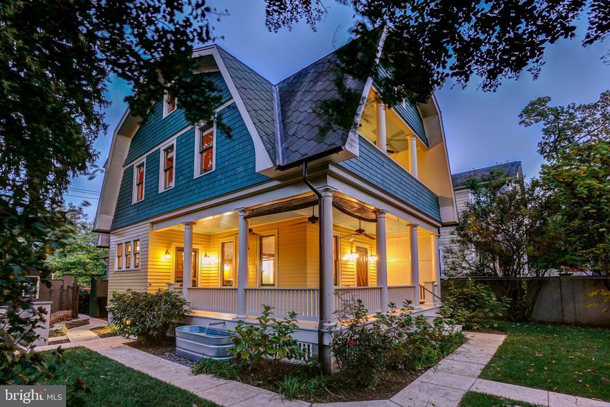 ABSOLUTELY STUNNING! Welcome to 8016 Flower Avenue, a truly remarkable architectural gem. This Craftsman Dutch Colonial home has been lovingly expanded and renovated by a master carpenter over time. Suffused with light over 3 lovingly made levels plus helpful walk-up spaces on high, you'll revel in the abundance of warm wood tones, high ceilings, and practical living flow. 

8016 Flower Avenue has a quintessential front porch entry with a stunning original beveled-glass front door that opens into a warm living room with fireplace. Beyond the living room is an inviting dining room that opens to the fun vintage style kitchen. The sun-filled kitchen features pendant lighting with a retro oven range and hood, striking cabinetry with glass front doors, butcher block counters, a stainless-steel refrigerator, a Bosch dishwasher, an antique kitchen sink with drainboard, and a large pantry. The kitchen has access to the family room, the dining room, the picturesque rear wrap-around porch, and the backyard. The beautiful family room has ¾ wood board and batten walls, sconce lighting, a charming alcove, and access to the wrap-around porch. The main level is complete with a powder room and a coat closet. Upstairs are four bedrooms and two restored bathrooms, including a primary bedroom with two walk-in closets, and access to the large, rear-facing private balcony overlooking the picturesque yard. The upper-level has wonderful built-in cabinetry, a laundry chute, and two fixed stairs to two separate floored attics providing ample storage. Downstairs is a partially finished basement with several rooms and a vast amount of storage including ample shelving, a laundry room, a built-in cupboard, and a half bathroom. The downstairs could easily be finished out to provide excellent living space. 

The craftsmanship displayed throughout this home includes custom cabinetry, original woodwork and floors, exquisite five-panel wood doors, handsome trim work, and classic oval cupboard latches.

The picturesque exterior offers a lush corner lot sheltered by a garden wall ensuring you get to enjoy the privacy and serenity of this special property. There is gorgeous landscaping with blooming roses and flowering plants, peach and fig trees, two fountains, an expansive wrap-around rear porch with ceiling fans, a fabulous chicken coop, stone hardscaping, pathways, and a detached rear garage and driveway. 

This home’s location combines the best of urban accessibility with access to nature. The home is just steps to the Sligo Creek bike and walking trail, parks, and playgrounds, the new Koma café, forthcoming Purple Line, and is readily accessible to the Red Line metro. The home is walkable and bikeable to downtown Takoma Park and downtown Silver Spring and all the amenities these locations offer, including restaurants, coffee shops, farmers markets, gyms, and live music venues.