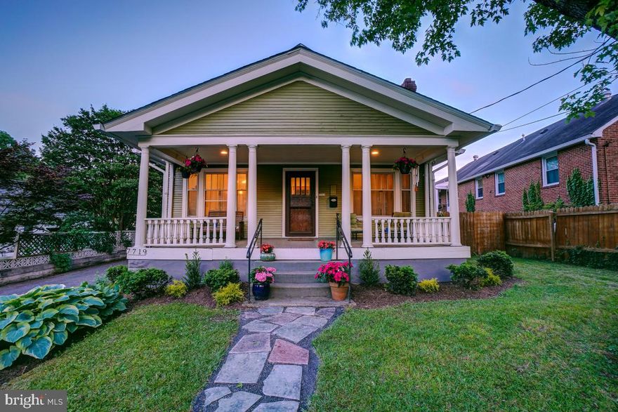Welcome to 7719 Carroll Avenue, a thoroughly and thoughtfully renovated and freshly painted craftsman-style bungalow. Originally built around 1932, this beautifully appointed home has been completely redone with meticulous attention to detail, blending its original vintage charm with modern conveniences. The numerous architectural details include original wood trim, gleaming wood floors, exquisite five-panel wood doors, updated lighting fixtures, and vintage fittings.
The home features a classic bungalow front porch entry, a handsome living room with a wood-burning fireplace and recessed lighting. Beyond the living room is an elegant dining room with exquisite glass pocket doors, which opens to the living room and a redesigned gourmet kitchen, perfect for entertaining. The chef’s kitchen boasts Silestone counters, a Maytag stainless steel appliance suite, stylish cabinetry, a glass tile backsplash, a gas range, and a breakfast bar with pendant lighting.
The main level is complete with two bedrooms and a superbly remodeled bathroom. Main level wood floor were just refinished. Upstairs, you'll find two sizable bedrooms and a renovated full bathroom with a separate tub, a spacious walk-in shower, and a double vanity. The lower level includes a recreation room with recessed lighting, a versatile office, and a full bathroom featuring a shower panel tower system with a rainfall shower head and massage body jets.
The picturesque exterior includes a large, level, fenced private yard with mature plantings and a detached two-car garage with extra storage and an electric charging hook up.
Enjoy living in eclectic Takoma Park, which offers all the allure and convenience of this very special area. Relish the warm sense of community and easy access to shopping, restaurants, and entertainment in both Takoma Park and the vibrant downtown Silver Spring. The home is near Long Branch Trail and playgrounds, with convenient access to transit.