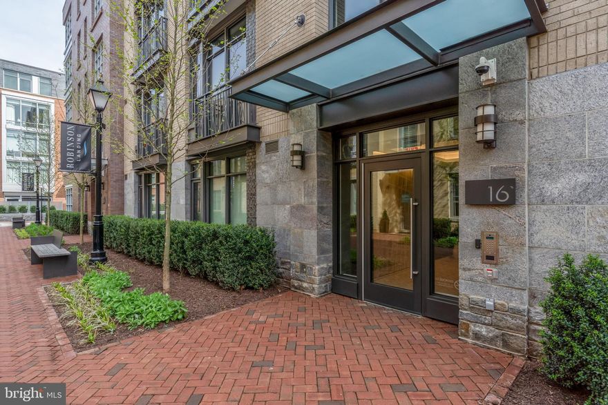 Extraordinary lifestyle at Robinson Landing.  Old Town's premiere luxury community located on the waterfront in the heart of the Historic District.  Sited amidst restaurants, coffee shops, retailers and City parks. Rarely available two bedroom, two bathroom with southern exposure has Luxurious finishes throughout including  quartz countertops, white Snaidero, kitchen cabinets, Thermador appliances, and 5 inch oak plank flooring in all rooms.  Private balcony with gas hookup for grill, 2 garage spaces, large storage room, and semi-private elevator to your floor.    Building has great privacy and security with only 2 residences per floor. Robinson Landing is Old Town's most luxurious community with a platinum location and top tier amenities.  The owner's lounge, library, meeting room, gym and yoga studio all have amazing water views. The same building houses the concierge desk, pet spa and bike storage/workshop.  Dine in the waterfront restaurants, stroll along the boardwalk, shop at the Farmers Market and start enjoying life. All just minutes to Reagan National Airport, Amazon HQ2, the Capitol and all D.C. has to offer. Don't miss this amazing lifestyle opportunity!