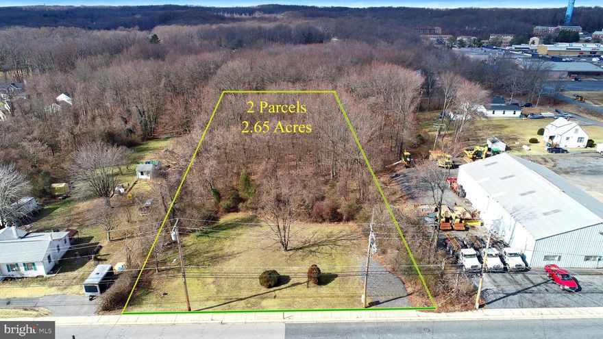 What a great opportunity!  Two lots consisting of 2.65 acres of B-3 Zoning located in Aberdeen ready for commercial or residential development with a front footage of 160 feet.  Lot is vacant of any building structures. Property suitable for many types of commercial uses.  1 block off of Bel Air Ave. Lot is partially cleared and has water and sewer to site. Ready for your project.  B-3 General Business District is intended to provide a wide range of retail, service and business uses serving local and county-wide areas. Such activities are generally located along arterial roads. This district is intended for industrial, office, and business uses of a moderate scale and intensity.