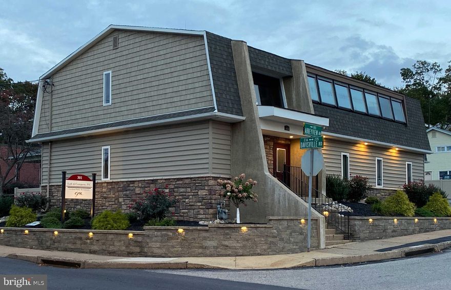 Beautiful office building located in Upper Moreland Township. The building was totally redone in 2017 and is in excellent condition. The first floor has a reception area with multiple offices, kitchenette and bathroom. The second floor has 4 offices, lunch room with kitchenette , conference room and bathroom. The property is zone O with uses including , professional, insurance, real estate, dental, doctor, eye doctor , accountant and administrative offices. The property could house multiple tenants.   There is separate heat and A/C on each floor. The building is also equipped with a  Generac Generator . There is a basement (22x22) for additional storage. The building is located approximately 1 block from the Willow Grove Train Station and bus transportation.  The turnpike is approximately 2 miles away. There is on site parking for 14 cars and a public lot across the street. This building is in move in condition! See the Commercial Property sheet for more information.