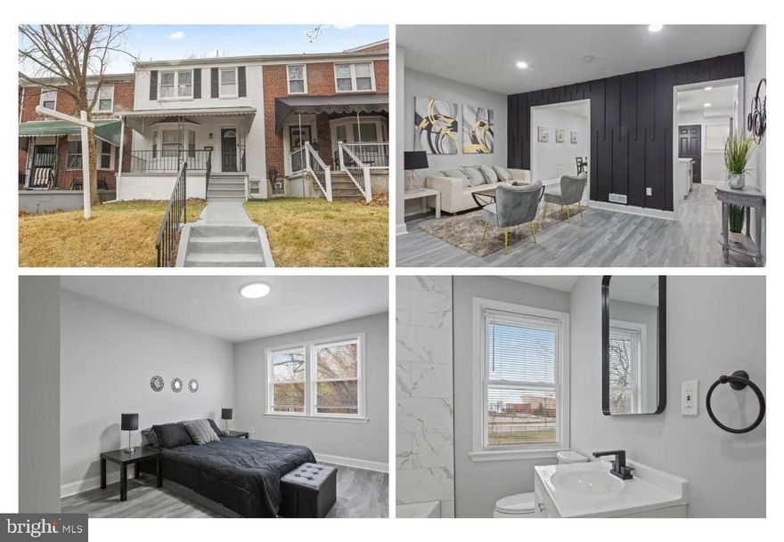 Stunning Fully Renovated 3-Level Home in Baltimore!

This beautifully updated 4-bedroom, 2.5-bath residence offers exceptional finishes, thoughtful design, and brand new mechanical systems for total peace of mind.

Step inside to an open and bright main level featuring new flooring, recessed lighting, and a stylish accent wall that instantly elevates the living space. The gourmet kitchen boasts quartz countertops, stainless steel appliances, modern cabinetry, and an island perfect for casual dining or entertaining.

Upstairs, you’ll find generously sized bedrooms with abundant natural light and a beautifully updated full bath. The fully finished basement expands your living possibilities, ideal as a guest suite, office, recreation room, or additional family space, and includes a sleek full bathroom.

Major upgrades include a brand-new roof, new HVAC system, and new water heater, ensuring efficient and worry-free living for years to come.

Outside, enjoy a private rear yard with a deck, perfect for gatherings, gardening, or unwinding after a long day. A charming front porch adds great curb appeal to this classic Baltimore rowhome.
The preferred title is Salazar, due to complicated ownership documents

Homes with this level of quality don’t come around often. Secure your showing, bring your best offer, and make this standout property yours before someone else does.