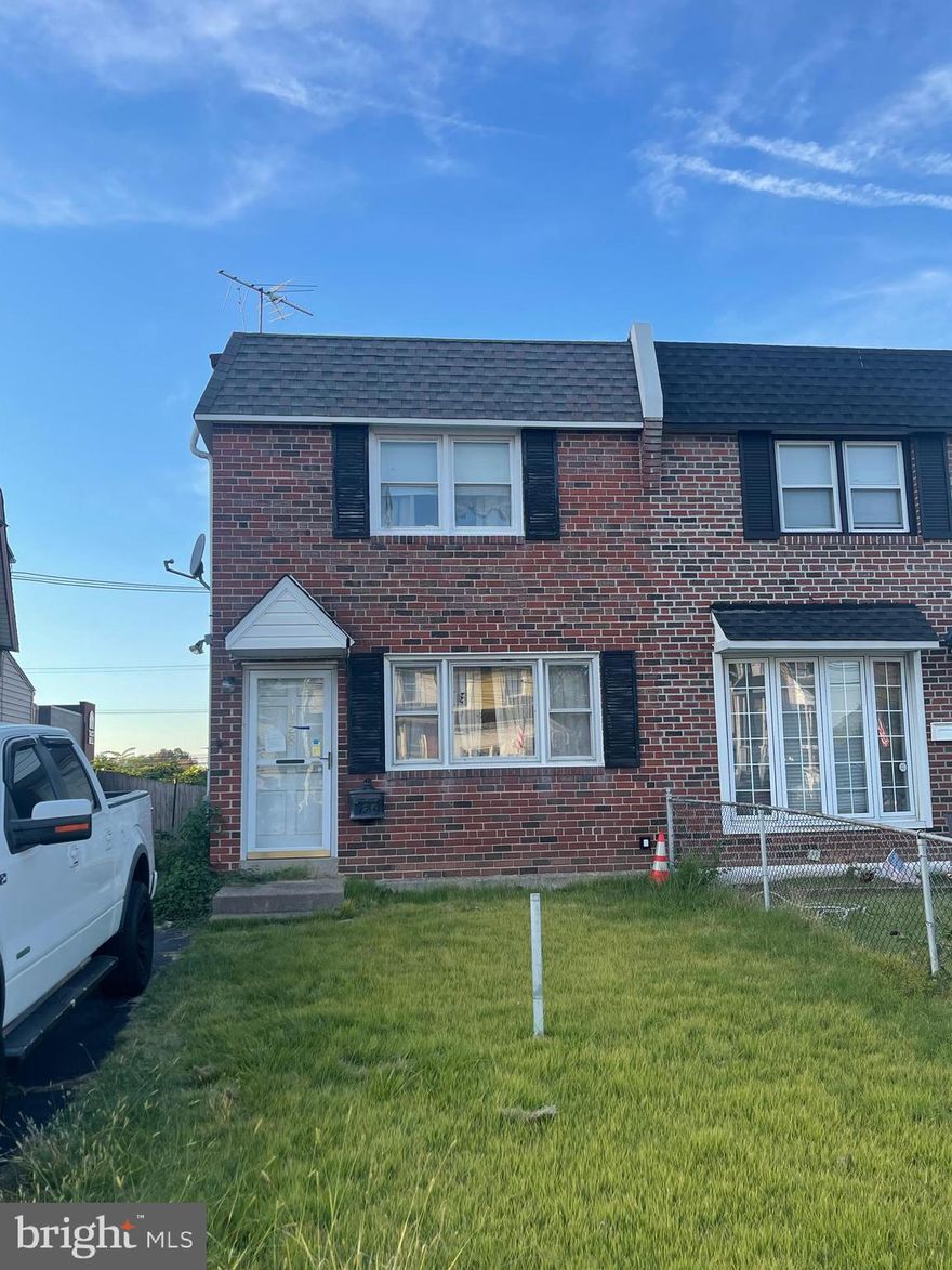 Investor Alert!!  Great 3 bedroom brick twin with front yard,  off street driveway parking, rear fenced in yard.  Featuring eat in kitchen, 1.5 baths, w2w carpeting:  original hardwoods might be hiding under those carpets.  Being sold in as-is condition.