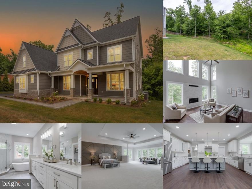 A must see New Build Luxury Home by Palladium Homes on Guinea Rd.  Featuring 7 Rooms and 6 full baths!  An amazing gourmet kitchen with Thermador cooktop, wall oven, and refrigerator.  Beautiful quartz countertops with island sink and main apron sink make food prep a breeze.  A butlers pantry with a built in wine cooler adds additional counter space for drink and cocktails.  Enjoy breakfast in the natural light from the morning room or relax near the gas fireplace in the 2 story great room.  Main level offers a room with full bathroom, perfect for guests, parents, or au pair. Beautiful hardwood floors, a separate dining room , office, powder room and mudroom with builtin storage completes the main level.  Take the stairs to the upper level as you pass the beautiful chandelier, pause and look out from the mezzanine down to the great room or continue on to the Spacious Primary Suite featuring shadowboxing accents, Coffered ceiling, sitting area and a wall of windows. Huge Primary Bathroom with dual sink vanity, roomy shower, and free standing tub. Capacious walk-in closets conceals a private "hidden" room perfect for an office, work-out, or hobby space. Upper level touts 3 additional rooms, 3 full bathrooms, and a convenient  laundry room.
You'll find a theater room prewired for 11 speakers in the lower level, 2 more bedrooms, 1 full bath,  and walk-out access.
This Amazing Luxury home also features High speed internet wired rooms, 2 zone heating and cooling Carrier HVAC systems.  Main level and lower level one zone, upper level 2nd zone.  Gas heating, Fiberglass front door, PVC outside trim, 25 yr shingles, LT Smart Siding, Covered Porch, Stone Walkway, Storm drain system, and more.