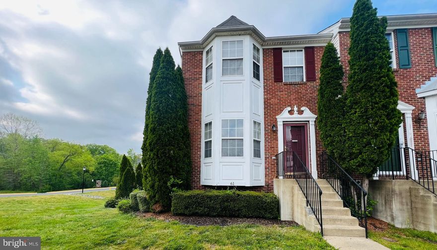 Spacious end unit townhome with three finished levels.  4 bedrooms and 3.5 baths.  New carpet.  Brick front. Great outdoor space including a deck, fenced rear yard and shed.  Minutes from VRE.