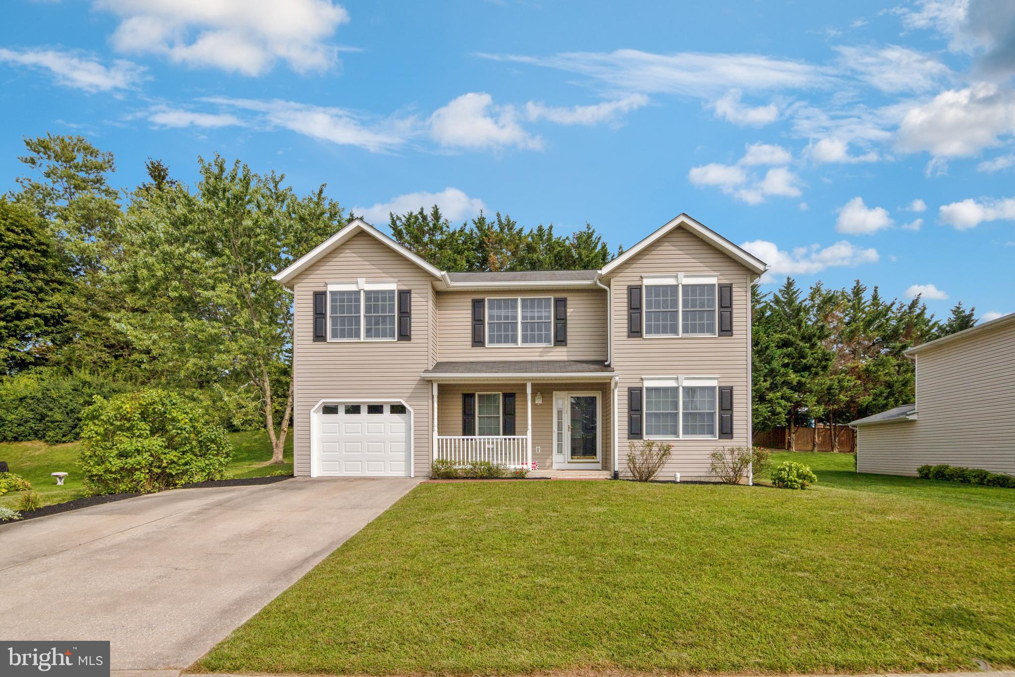 Updated 5 bedroom/2.5 bath colonial in sought after community of Shiloh Run. This move in ready home features fresh paint throughout, new carpet, new insulated garage door with whisper garage door opener, energy efficient dual zone HVAC, recessed lighting, new fixtures and a convenient 1st floor laundry. The kitchen offers granite, newly tiled backsplash, an island for entertaining and opens to the family room with solid hardwood flooring. The bedroom level offers spacious bedrooms, a bonus room/5th bedroom and the large owners suite has a large walk in closet & on-suite bath with new flooring/granite counters! The lower level is fully finished with 2 spacious entertaining areas.