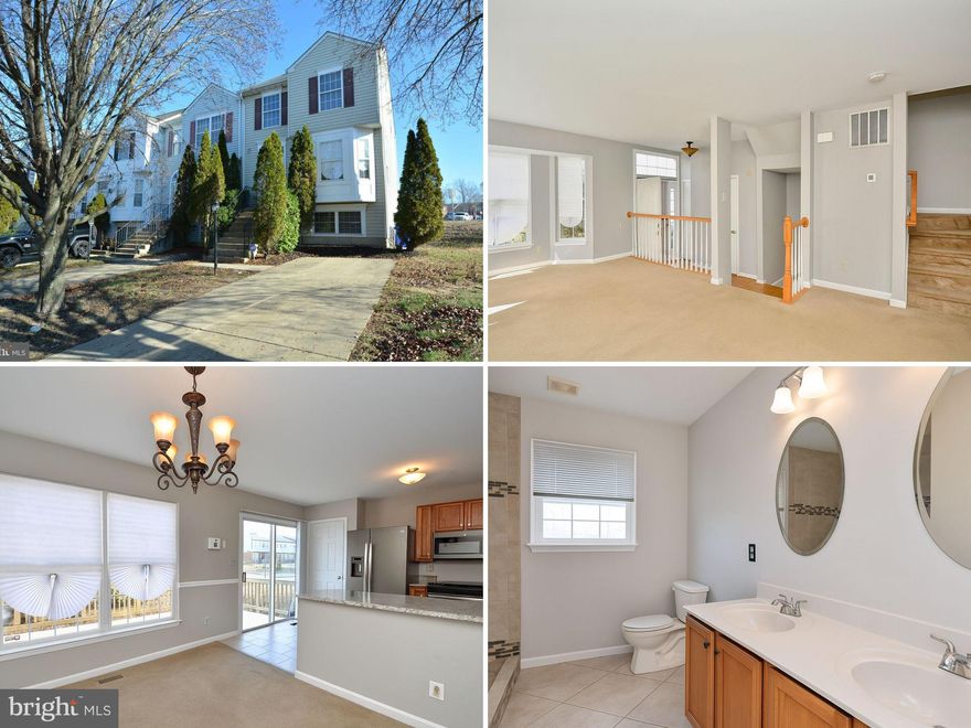 Welcome to the amazing Stone River Neighborhood in Stafford, VA.  Near Quantico Marine Corps Base, Widewater Beach and State Park, you will love this highly desirable location.  This end unit townhouse features 3 spacious bedrooms, 2 master suites in the upper level and 1 in the basement!  This home is on three levels with a large kitchen with updated stainless steel appliances, granite counter tops!  Finished walk-out basement,  and a oversized from the upper level. Put this home on your list to see Now before it is too late!