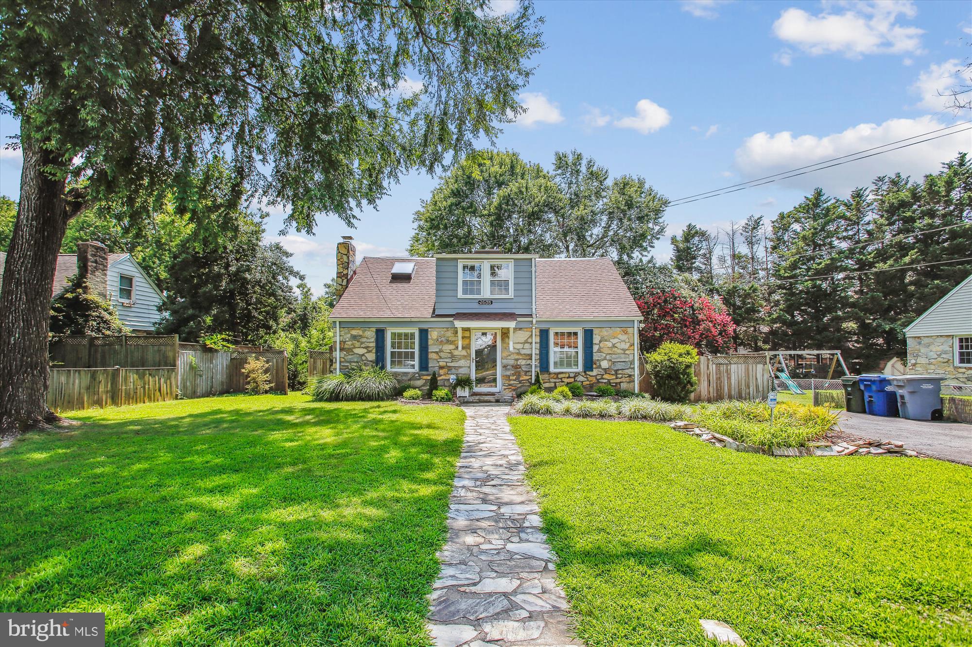 Welcome to 2605 Popkins Lane
Discover timeless charm in this beautifully maintained Cape Cod -style home with a striking stone front.
Featuring three bedrooms and two full bathrooms, this residence offers both comfort and versatility.
The freshly landscaped front yard creates an inviting first impression. The upper level primary suite
includes an en-suite bathroom, a dedicated home office ,and a dressing room.
Inside, you'll find a warm and welcoming living room with gas fireplace, hardwood floors, and a
spacious family room addition just off the kitchen and dining rooms-ideal for entertaining or
relaxing.
Patio doors open to a large deck and screened in porch , overlooking a fully fenced backyard
prefect for outdoor dining , gardening, or play and pets too!
Situated in a convenient location close to commuter routes, Old Town, shopping and dining.
this home offers the perfect blend of character ,comfort and accessibility. Roof and skylights
replaced in June 2024.