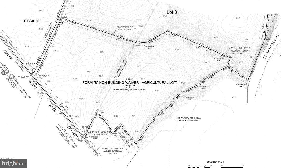 EXCEPTIONAL LOCATION! A stone's throw from town, this 26 acre building lot offers convenience, privacy and views, with 18 +/- acres tillable and remaining wooded.  Needle in a haystack find!  Approved perc for on-site septic.   Restriction:  No mobiles. (taxes are estimated).