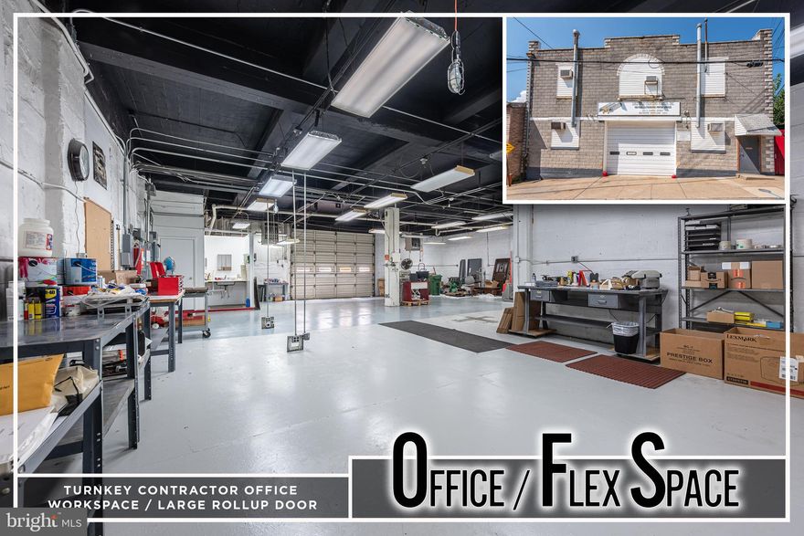 TRULY UNIQUE COMMERCIAL OPPORTUNITY LOCATED IN THE HEART OF UPPER FELLS POINT!  This updated commercial property features a 5,760 sq. ft. building with 2,430 sq. ft. of industrial space on the main level with a large garage door and the ability for parking for up to 6 commercial vehicles.  The upper level features a waiting room, conference room, 3 office spaces, a kitchen, half bath, & tons of storage.  Approximately 200k in recent improvements including a new rolled asphalt roof with new wood underlayment, entire upgrade of electrical service allowing for heavy electrical usage, new 6" -12" concrete floors with Epoxy overlay on the main level, and more.  Conveniently located close to Patterson Park, Johns Hopkins Hospital, and downtown Baltimore.  Ideal for a mid-sized company looking for industrial/warehouse space with offices.  Sold As-Is!  Owner financing available for qualified buyers!