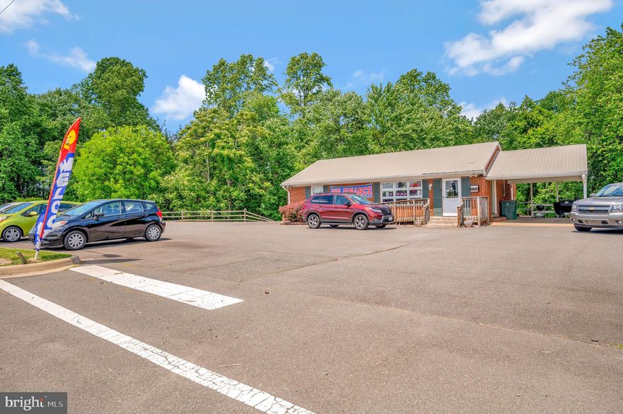 Car Dealership of 25 years in Stafford County. Zoned B-2.  1 acre commercial property located prominently along Route 17. Lot has capacity to hold 40 cars. Location, Location, Location. Prime location with an added bonus of a transferrable permit in-hand for auto sales. Dealership also has it's own stoplight. Stafford County is NOT allowing any new used car dealership licenses.  This location benefits from high visibility and exposure. With over  60,000  Commuters passing daily, businesses established here can capitalize on the significant daily traffic flow. This level of exposure provides excellent opportunities for attracting potential customers and maximizing business visibility. Sales office has 3  office/desk area, fully equipped kitchen, full bath and 2 Welcome/Lounge areas. Located just over a mile from Manheim Auto Auction. Schedule your appointment today