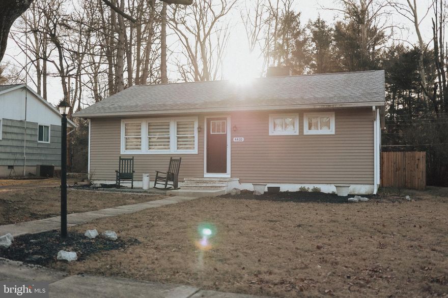 Check out this beautiful ranch that has been fully renovated 3 years ago! Walk into beautiful hardwood floors through out with a classic dark stain and a beautiful eat-in modern kitchen! This gem has 2 bedrooms and 1 full bathroom and an oversize kitchen that leads out to a fenced-in backyard, perfect for dogs or playground for small children! With the size of the home and natural gas appliances and heating and cooling system, save on monthly energy bills! 3 years ago, all new plumbing was installed with flex piping along with an instant Hot Water Heater! Beat the spring madness by taking a look at this amazing home now! Interest rates are dropping now!