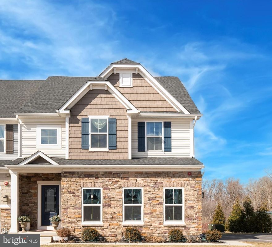 Welcome home to 678 Cascade Way, a stunning end-unit townhome.  This home offers a desirable first floor owner’s suite and is nestled on one of the best homesites in the sought-after Longwood Preserve community just minutes from Longwood Gardens.  Built less than four years ago, this home offers the perfect blend of modern amenities with an open-concept layout seamlessly connecting the great room to the dining room and the stylish kitchen making this home ideal for entertaining.

Upon entering the two-story foyer of this lovely home, you are greeted by a view of the extended great room and the spectacular raised hearth and floor-to-ceiling stone surround gas fireplace, a must have upgrade, which is flanked by windows affording a beautiful panoramic view of community open space.  The great room has access to the private back deck which offers serene surroundings where you can often catch a glimpse of the fireworks from Longwood Gardens.  The dining room, with custom built-in china cabinet, can be a cozy area for small everyday dining but can also expand to accommodate a large gathering while also enjoying the fireplace and back view.  Adjacent to the dining room is the cook’s delight gourmet kitchen featuring stainless steel appliances, dual ovens, upgraded quartz counterspace, stylish upgraded cabinets, beautiful tile backsplash, a must have pantry and a wonderful breakfast bar.  Quietly tucked away on this floor is the luxurious owner's suite, enhanced by a beautiful tray ceiling, and offering a huge walk-in closet and sumptuous ensuite upgraded bath with dual bowl vanity and gorgeous walk-in shower.  You will also enjoy the conveniently located powder room and the spacious laundry room with an amazing storage area on this floor.  On the second floor you will enjoy a spacious open loft with limitless possibilities, two spacious bedrooms, both with walk-in closets, a bonus room, another terrific upgrade,  that would make a great home office, playroom or guest room and a spacious full bath with double bowl vanity.  This home also offers an amazing 675 sq ft finished lower level perfect for a second family room with plenty of additional space for a workout area, pool table/game room or a home theater and still plenty of storage area.  A full bath will also be found here.   The two car garage offers a side entry which affords additional parking and is by far one of the best upgrades the current buyers could have selected.  Gleaming hardwood floors throughout the first floor, upgraded interior trim and crown molding package, high hat lighting throughout the house, and humidifier are just a few of the many upgrades not already mentioned.
The community of Longwood Preserve offers a “Welcome to the Community” Gazebo, a walking path, a playground and a dog park and is just minutes from Longwood Gardens, The Brandywine River Museum, and downtown Kennett Square’s charming shops and restaurants combining the best of small-town living with modern convenience.  Commuting is effortless with quick access to major routes. 
Don't miss the chance to make this home your own – schedule a visit today and experience the peaceful charm of contemporary living in the heart of Longwood Preserve.